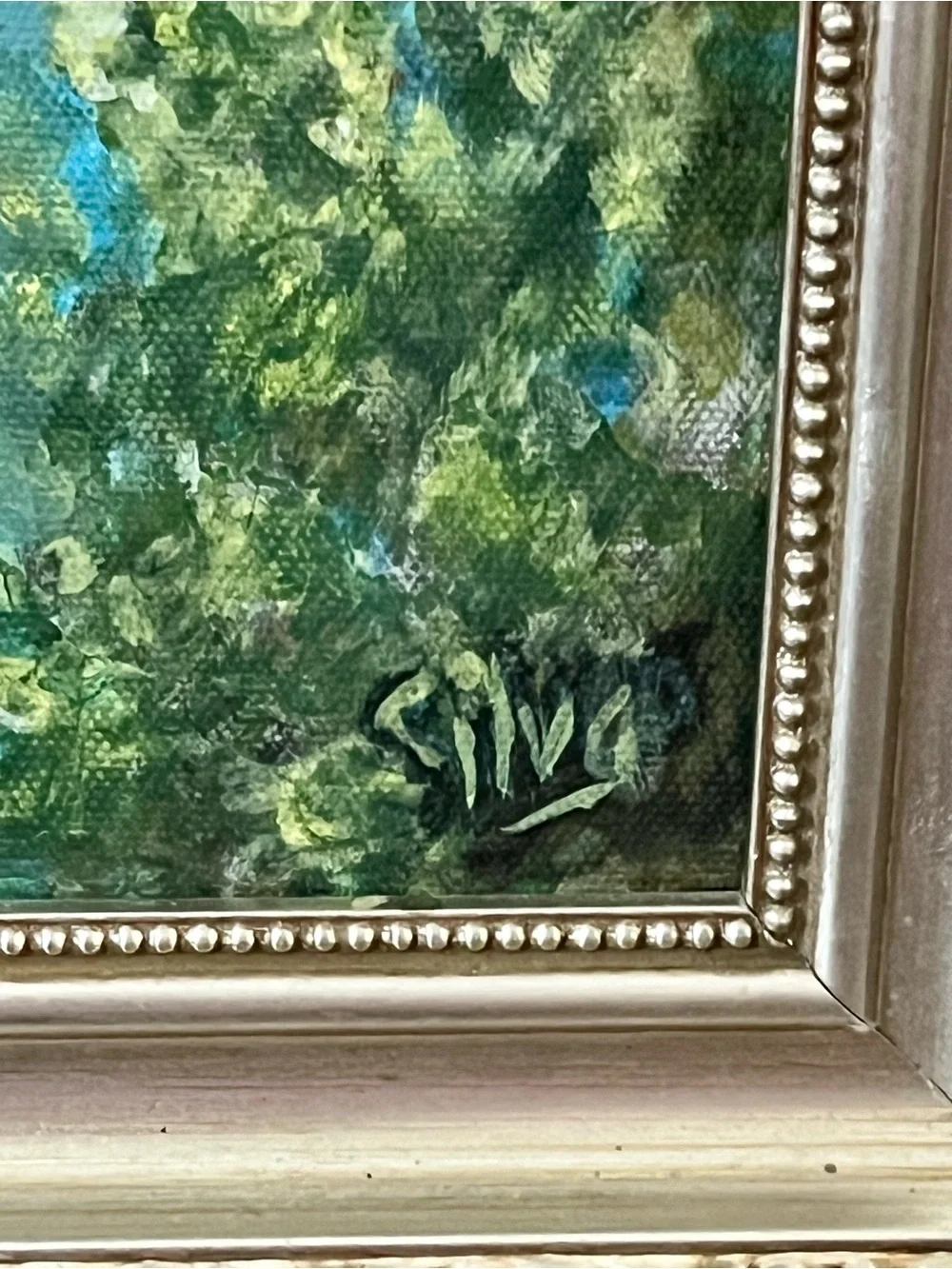 Hand-Painted Fish Aquarium Art Print - Green 17/21 inches